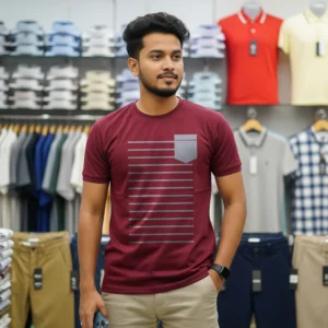 Export Quality 100% Cotton Crew Neck Printed T-shirt