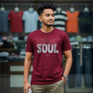 Export Quality 100% Cotton Crew Neck Printed T-shirt