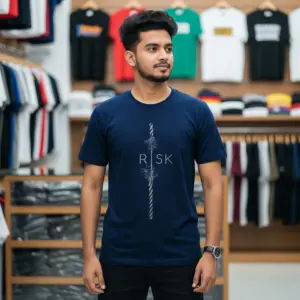 Export Quality 100% Cotton Crew Neck Printed T-shirt