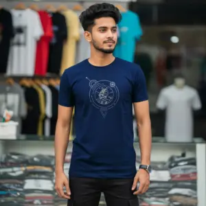 Export Quality 100% Cotton Crew Neck Printed T-shirt