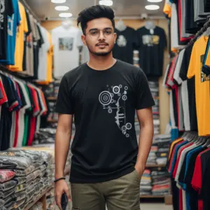 Export Quality 100% Cotton Crew Neck Printed T-shirt