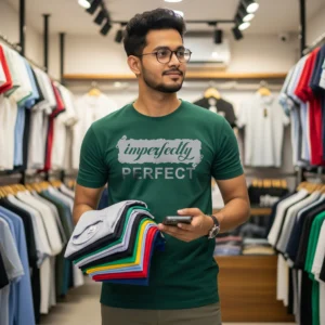 Export Quality 100% Cotton Crew Neck Printed T-shirt