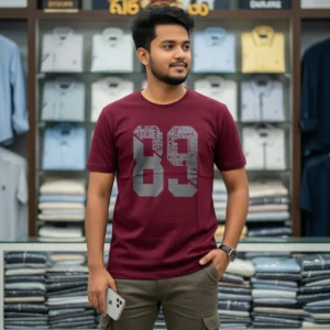 Export Quality 100% Cotton Crew Neck Printed T-shirt