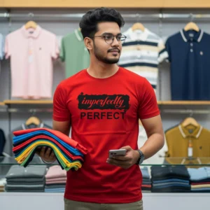 Export Quality 100% Cotton Crew Neck Printed T-shirt