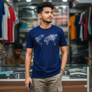 Export Quality 100% Cotton Crew Neck Printed T-shirt