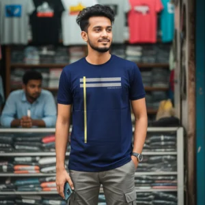 Export Quality 100% Cotton Crew Neck Printed T-shirt