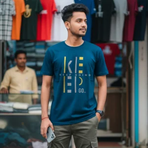 Export Quality 100% Cotton Crew Neck Printed T-shirt
