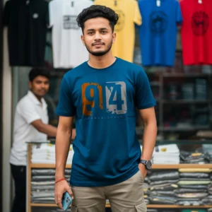 Export Quality 100% Cotton Crew Neck Printed T-shirt