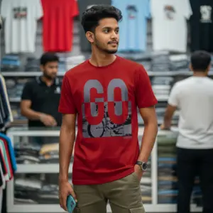 Export Quality 100% Cotton Crew Neck Printed T-shirt