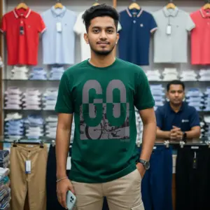 Export Quality 100% Cotton Crew Neck Printed T-shirt