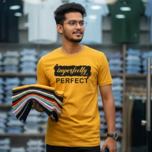 Export Quality 100% Cotton Crew Neck Printed T-shirt