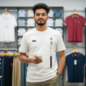 Export Quality 100% Cotton Crew Neck Printed T-shirt