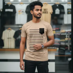 Export Quality 100% Cotton Crew Neck Printed T-shirt