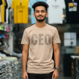 Export Quality 100% Cotton Crew Neck Printed T-shirt