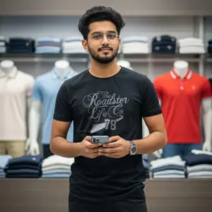 Export Quality 100% Cotton Crew Neck Printed T-shirt