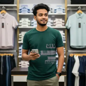 Export Quality 100% Cotton Crew Neck Printed T-shirt