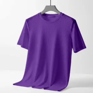Export 2/2 Ribbed Cotton Half Sleeve T-shirt