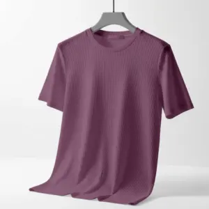 Export 2/2 Ribbed Cotton Half Sleeve T-shirt