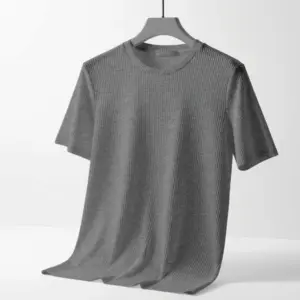 Export 2/2 Ribbed Cotton Half Sleeve T-shirt