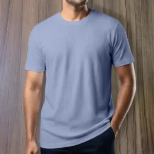 Export 2/2 Ribbed Cotton Half Sleeve T-shirt