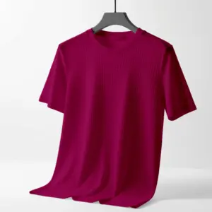 Export 2/2 Ribbed Cotton Half Sleeve T-shirt