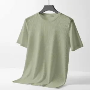 Export 2/2 Ribbed Cotton Half Sleeve T-shirt