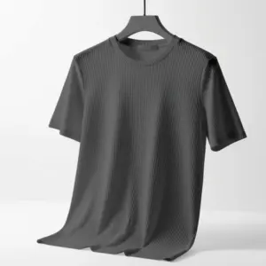 Export 2/2 Ribbed Cotton Half Sleeve T-shirt