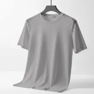 Export 2/2 Ribbed Cotton Half Sleeve T-shirt