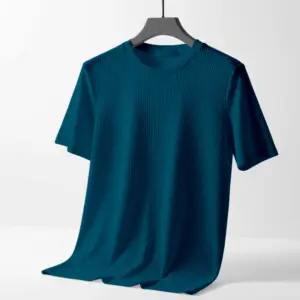 Export 2/2 Ribbed Cotton Half Sleeve T-shirt