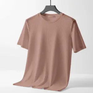 Export 2/2 Ribbed Cotton Half Sleeve T-shirt