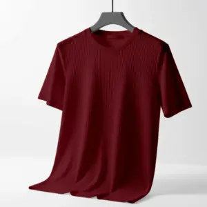 Export 2/2 Ribbed Cotton Half Sleeve T-shirt