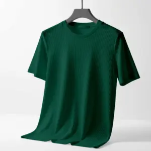 Export 2/2 Ribbed Cotton Half Sleeve T-shirt
