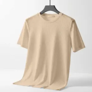 Export 2/2 Ribbed Cotton Half Sleeve T-shirt