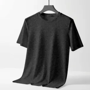 Export 2/2 Ribbed Cotton Half Sleeve T-shirt