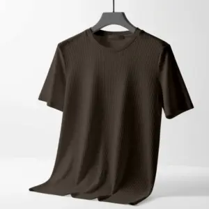 Export 2/2 Ribbed Cotton Half Sleeve T-shirt